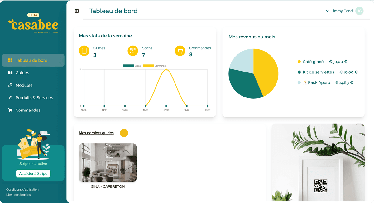 Casabee dashboard