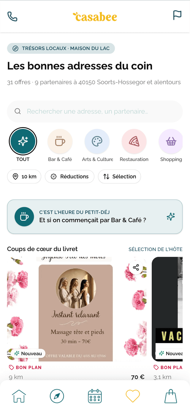 Aperçu d'un livret d'accueil Casabee sur smartphone