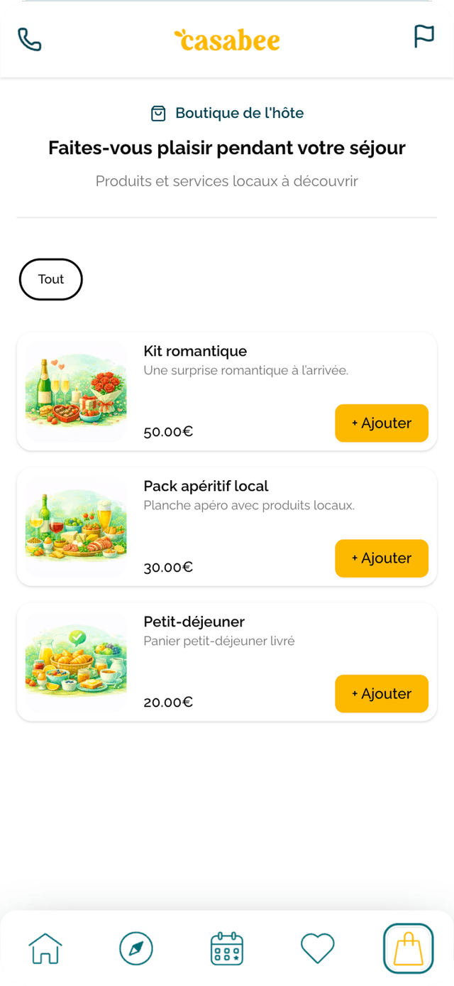 Aperçu d'un livret d'accueil Casabee sur smartphone