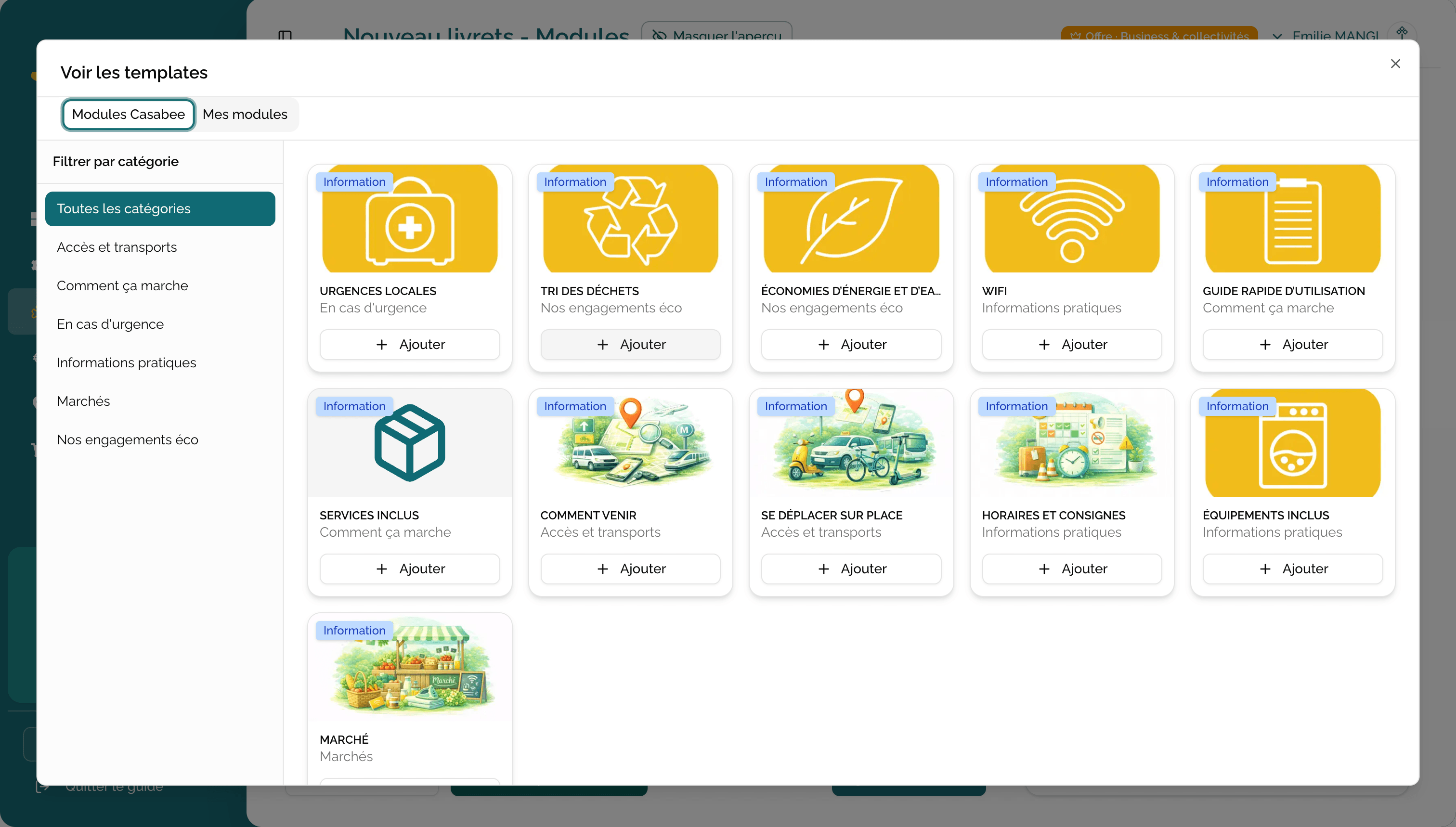 Biblioteca de módulos listos para usar