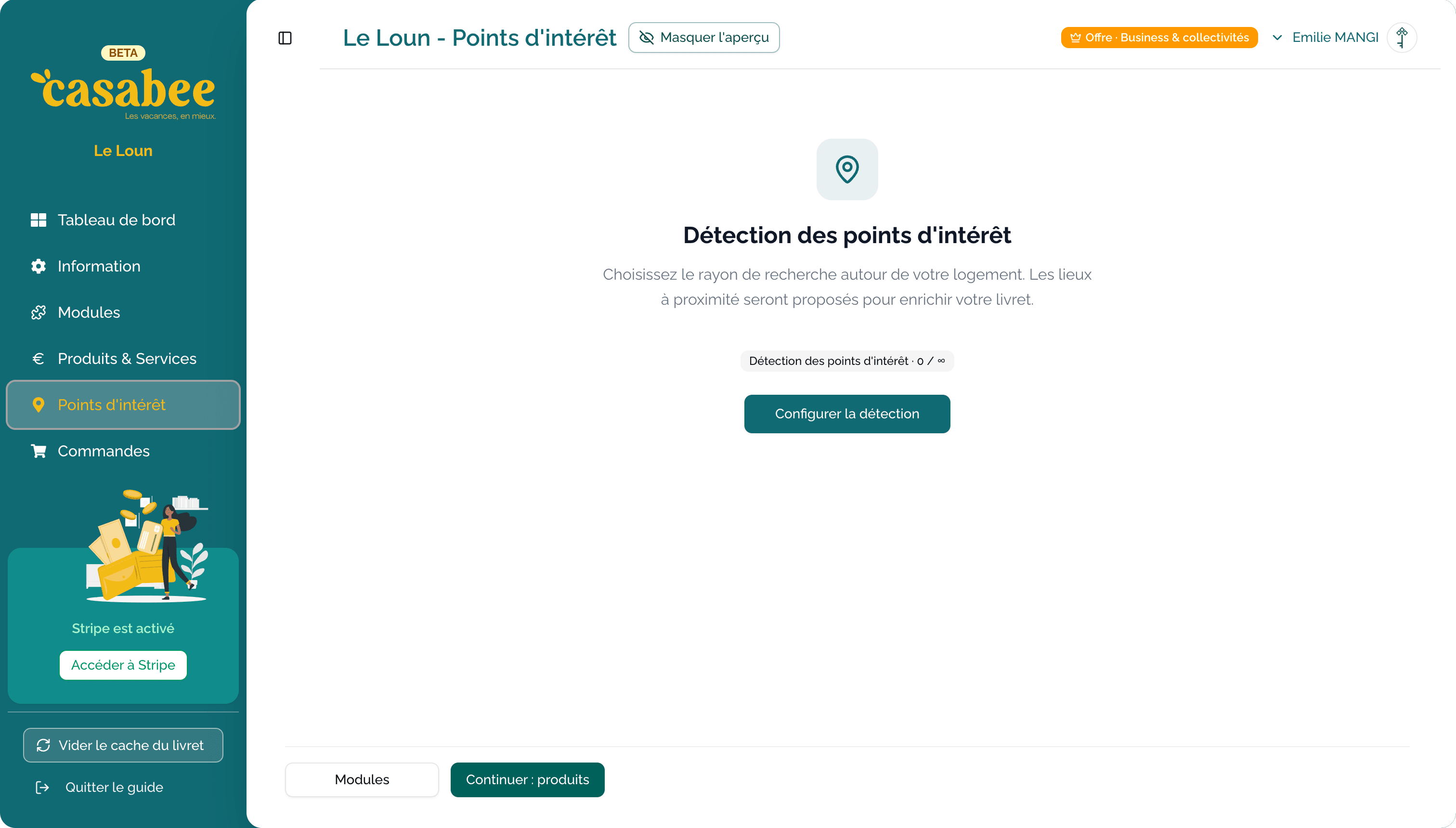 Paso de detección de POI en curso