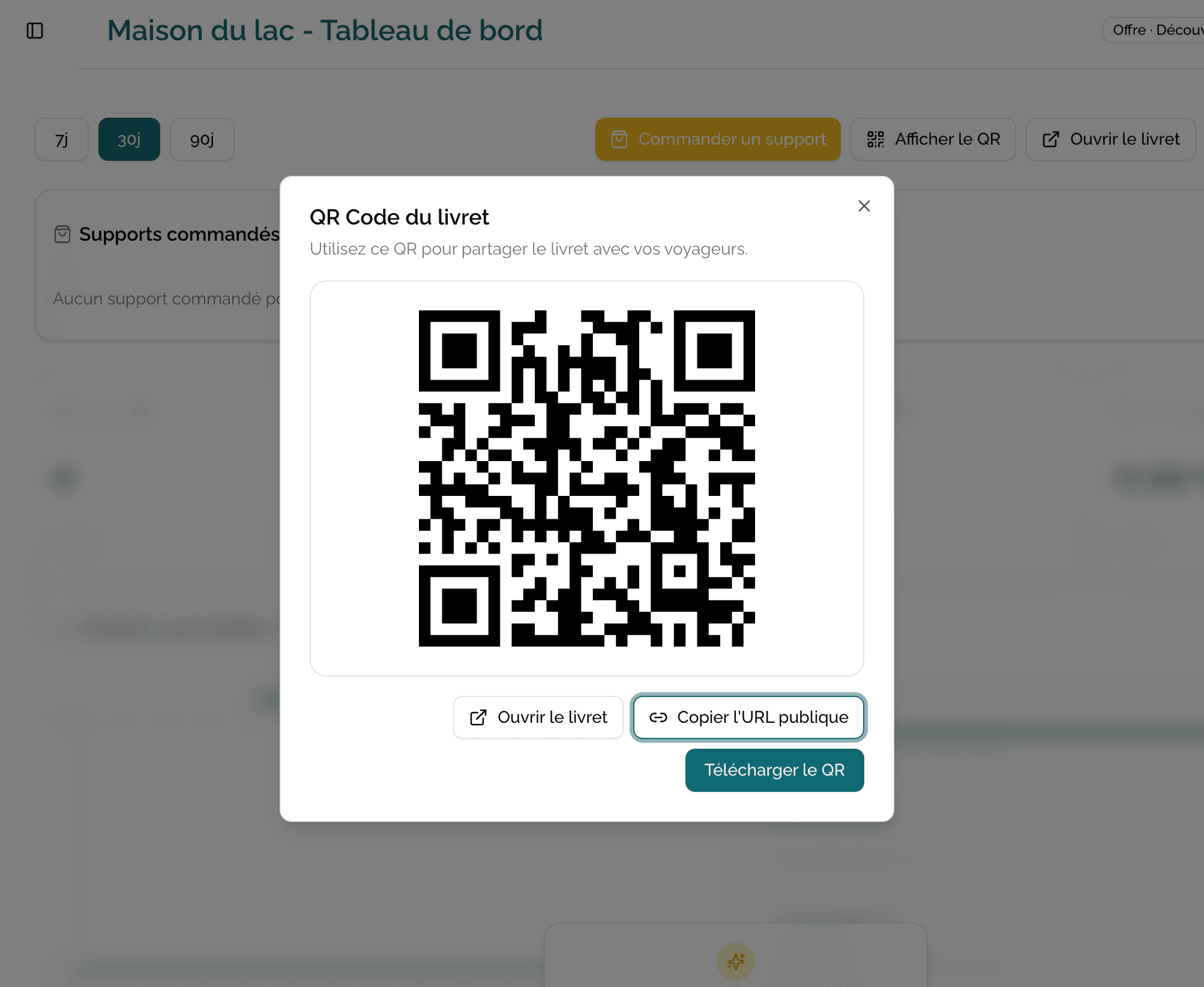 Código QR generado para un cuadernillo